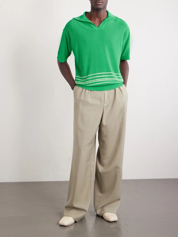  Bode - Bentgrass Striped Cotton Polo Shirt - Men - Green - M 