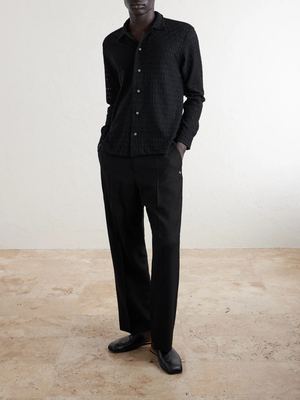  Bode - Cotton-blend Lace Shirt - Men - Black - L/xl 