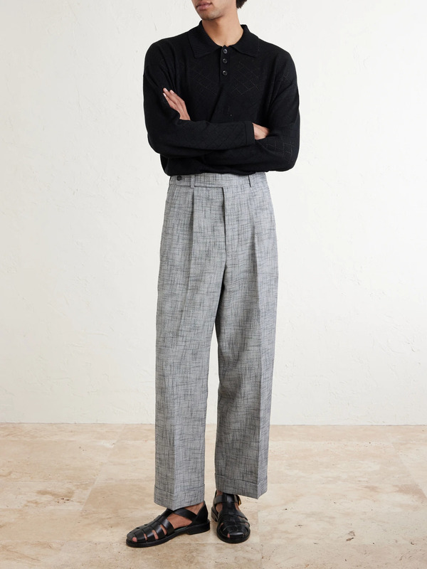  Bode - Static Weave Mcnab Straight-leg Woven Trousers - Men - Gray - Uk/us 32 