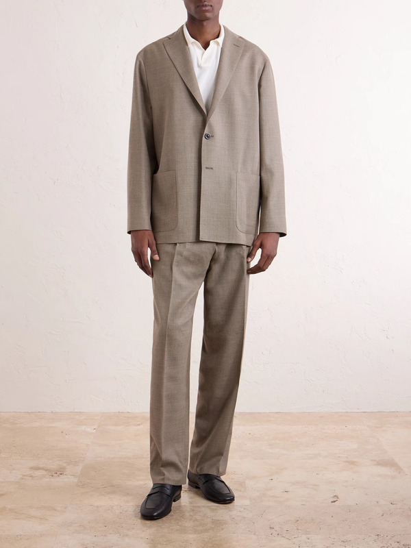  Boglioli - K-jacket Virgin Wool Suit Jacket - Men - Neutrals - It 48 