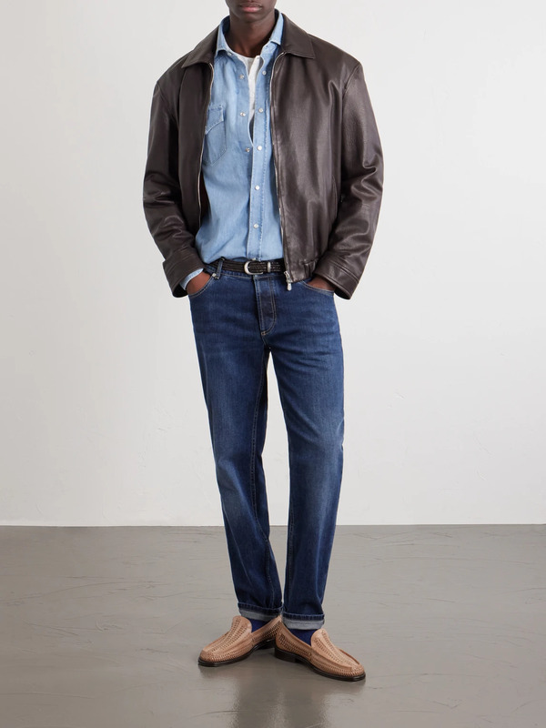  Brunello Cucinelli - Denim Shirt - Men - Blue - S 