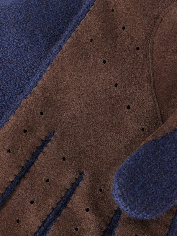  Brunello Cucinelli - Suede-trimmed Cashmere Gloves - Men - Multi - S 