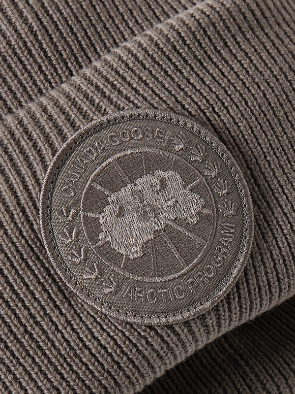  Canada Goose - Logo-appliquéd Wool Beanie - Men - Brown 