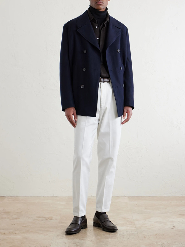  Canali - Double-breasted Wool Jacket - Men - Blue - It 46 