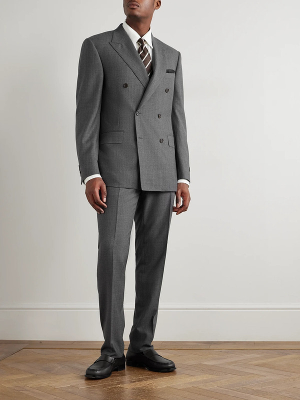  Canali - Double-breasted Wool Suit Jacket - Men - Gray - It 58 