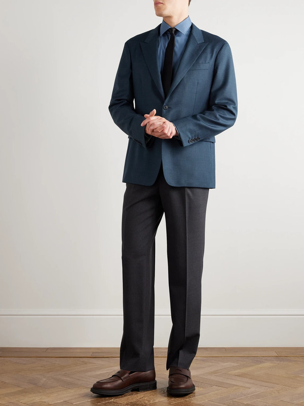 Canali - Wool-twill Suit Jacket - Men - Blue - It 46 