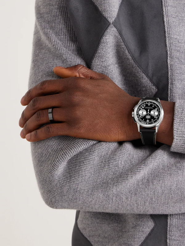  Carl F. Bucherer - Heritage Bicompax Annual Limited Edition Automatic Chronograph 41mm Stainless Steel And Leather Watch, Ref. No. 00.10803.08.32.01 - Men - Black 