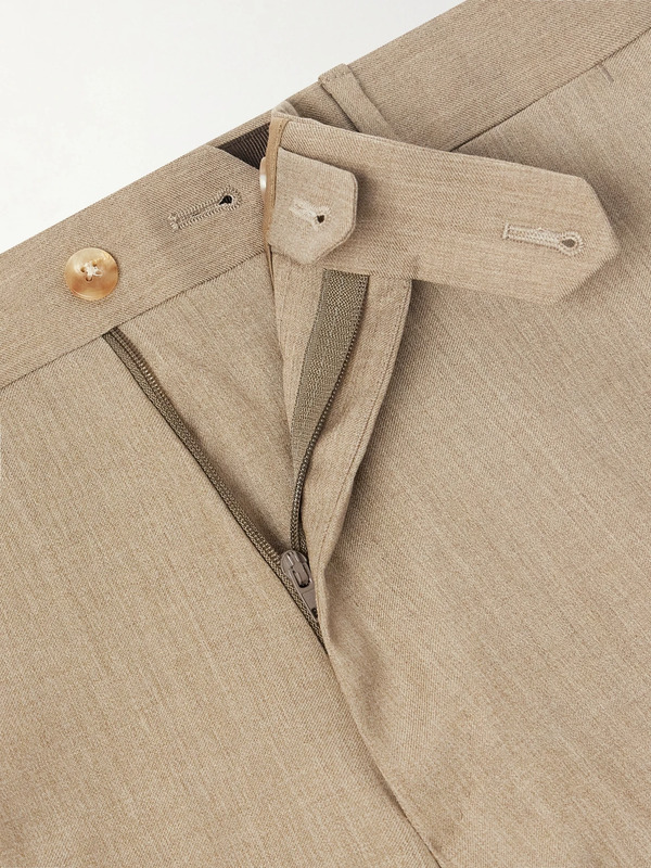  Caruso - Straight-leg Wool Suit Trousers - Men - Neutrals - It 46 
