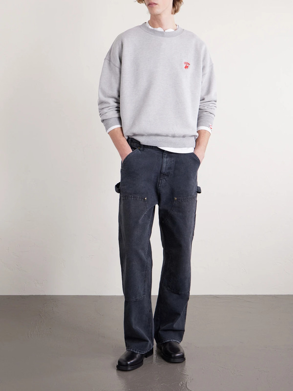  Cherry Los Angeles - Western Athletic Logo-embroidered Cotton-blend Jersey Sweatshirt - Men - Gray - S 