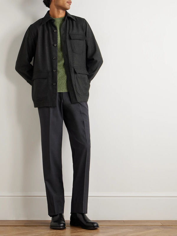  De Petrillo - Wool And Cashmere-blend Overshirt - Men - Green - It 46 