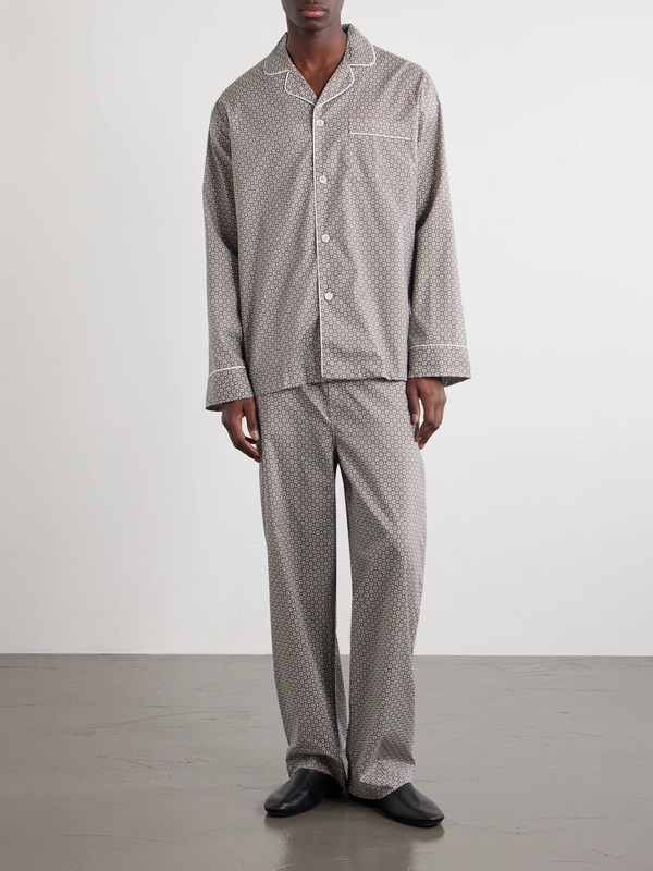  Derek Rose - Ledbury 96 Printed Cotton-poplin Pyjama Set - Men - Brown - S 