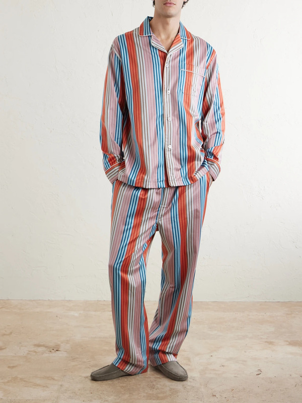  Derek Rose - Wellington 61 Striped Cotton Pyjama Set - Men - Pink - S 