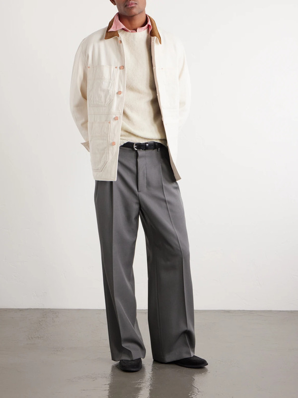  Drake's - Brushed Shetland Wool Sweater - Men - Neutrals - S 