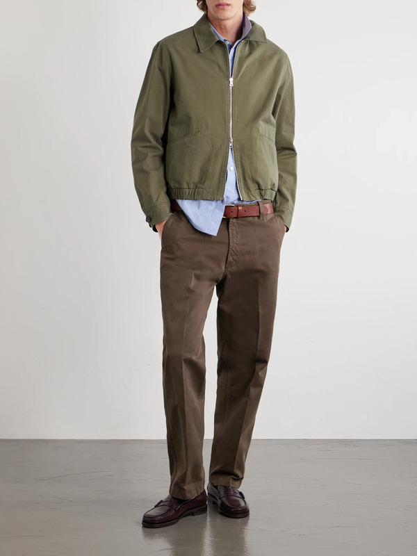  Drake's - Cotton Blouson Reversible Jacket - Men - Green - Uk/us 38 