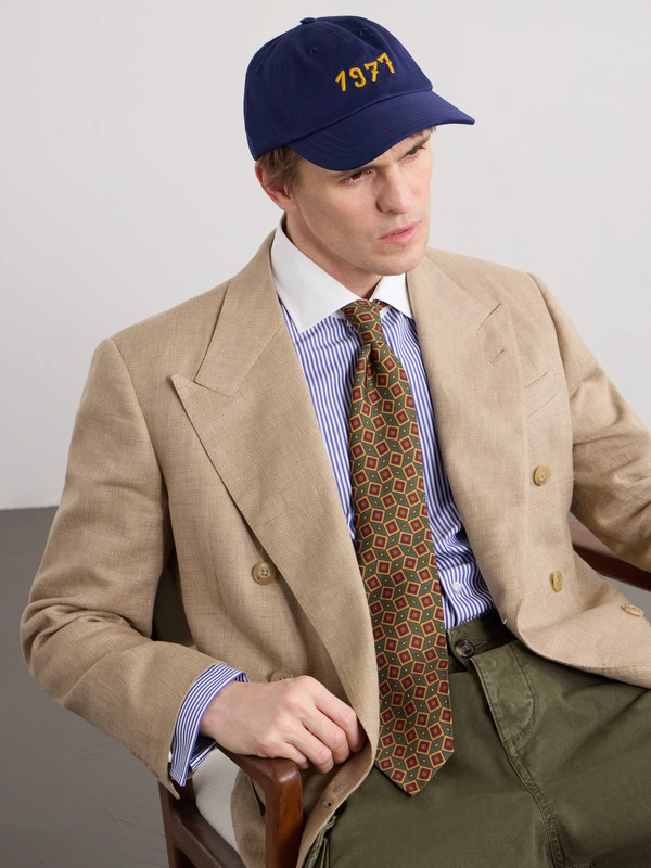  Drake's - 1977 Embroidered Cotton-twill Baseball Cap - Men - Blue 