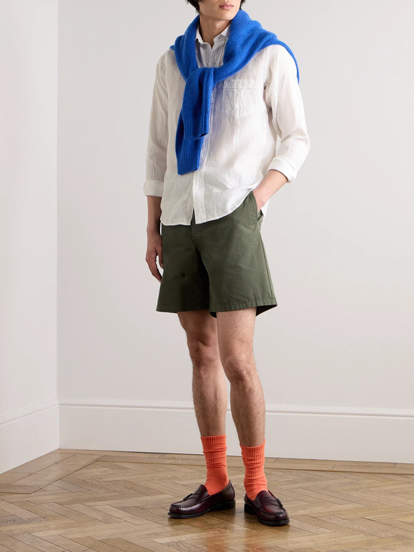  Drake's - Linen Shirt - Men - White - S 