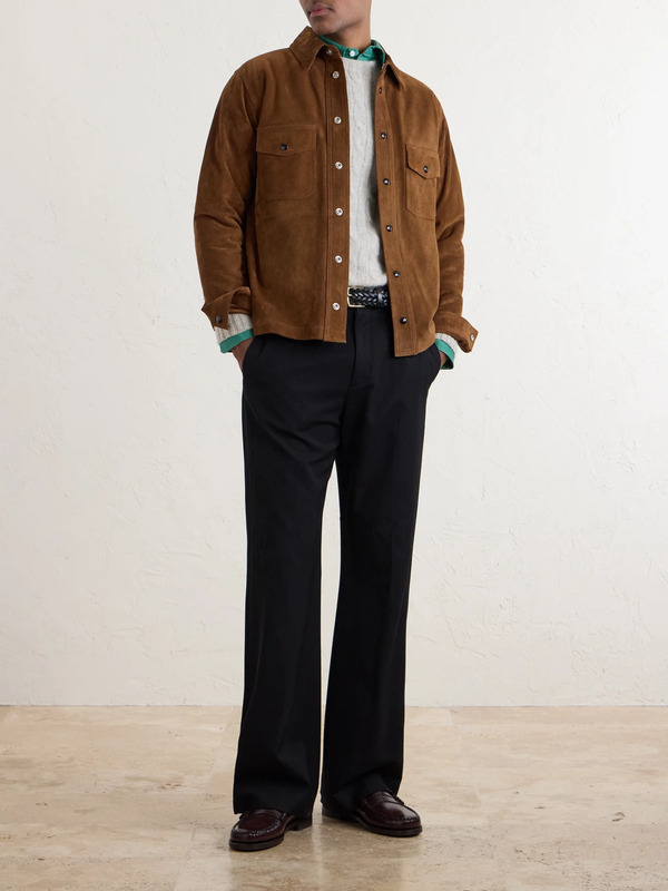  Drake's - Suede Overshirt - Men - Brown - Uk/us 36 