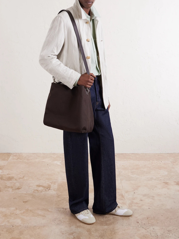  Dries Van Noten - Leather-trimmed Canvas Tote - Men - Brown 