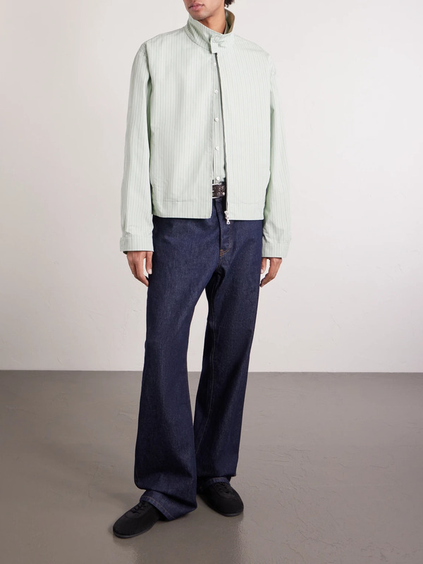  Dries Van Noten - Striped Cotton Blouson Jacket - Men - Green - S 