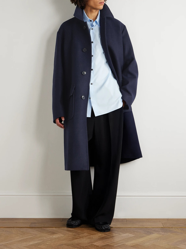  Dries Van Noten - Wool-blend Twill Coat - Men - Blue - S 