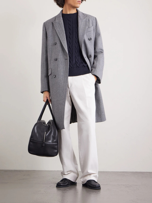  Dunhill - Cable-knit Cotton Sweater - Men - Blue - M 