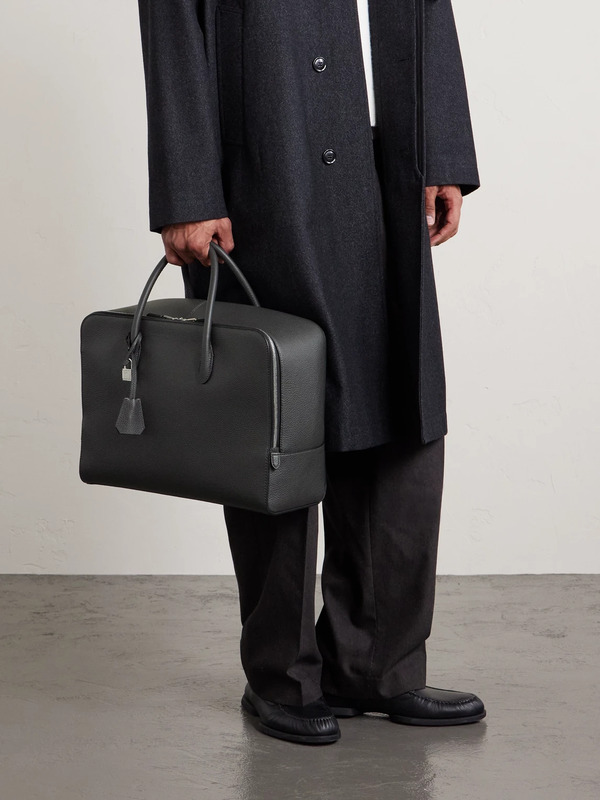  Dunhill - Century Full-grain Leather Weekend Bag - Men - Black 