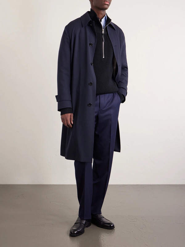  Dunhill - Tapered Wool Trousers - Men - Blue - It 46 