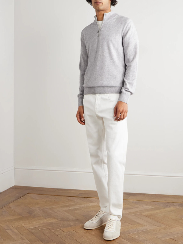  Eleventy - Cashmere Half-zip Sweater - Men - Gray - Xxl 