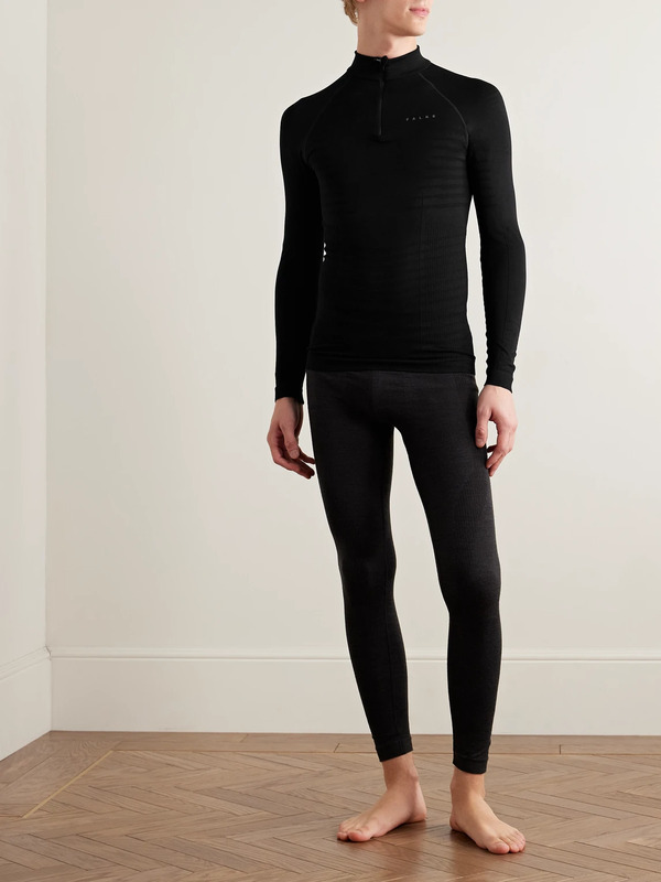  Falke - Half-zip Ski Base Layer - Men - Black - S 