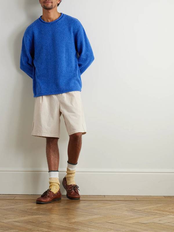  Folk - Assembly Linen And Cotton-blend Shorts - Men - Neutrals - Uk/us 32 