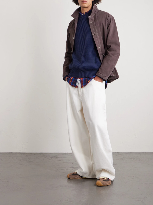  Folk - Direction Ribbed Wool-blend Sweater - Men - Blue - Xs 