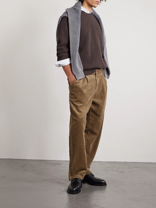  Folk - Direction Ribbed Wool-blend Sweater - Men - Brown - Xs 