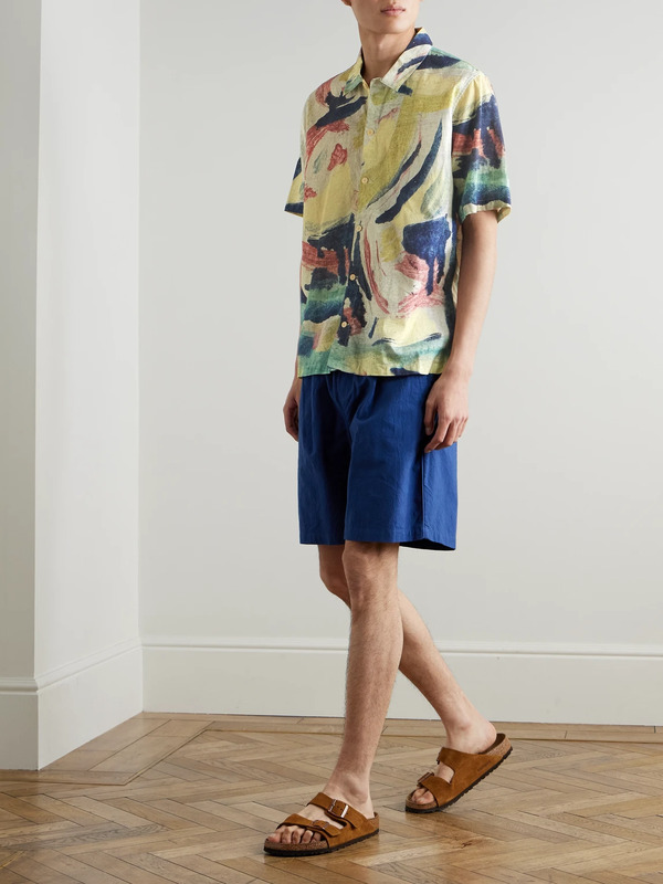  Folk - Gabe Printed Linen And Cotton-blend Shirt - Men - Multi - S 