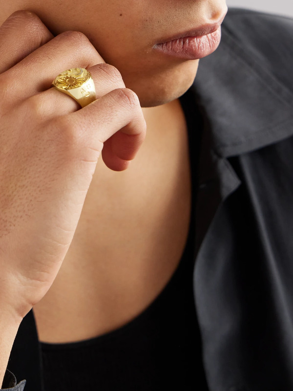  Foundrae - Big Daddy 18-karat Gold Diamond Signet Ring - Men - Gold - 11 
