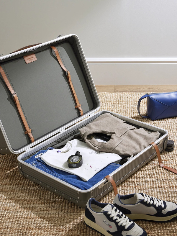  Fpm Milano - Bank Spinner 76cm Leather-trimmed Aluminium Suitcase - Men - Gray 