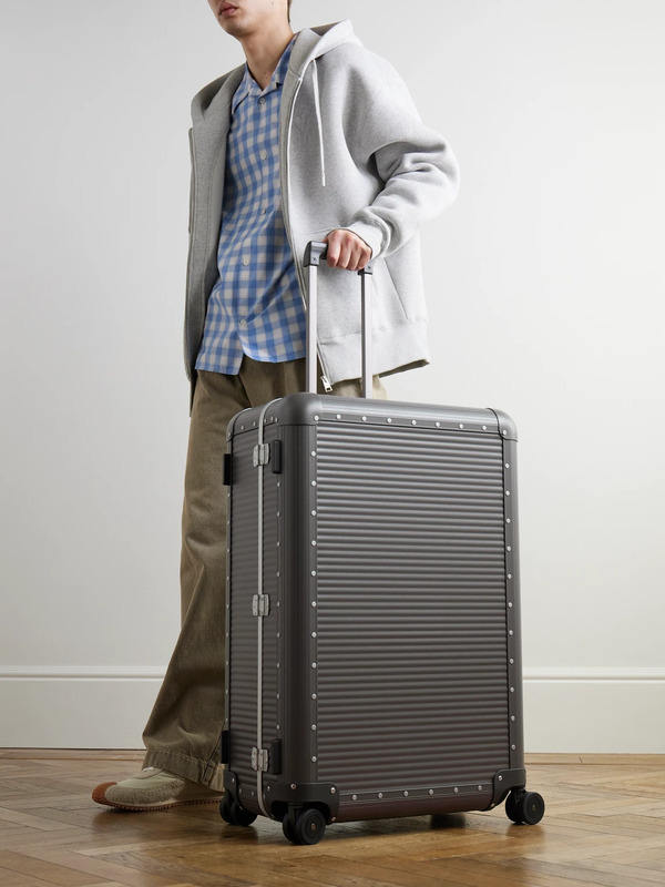  Fpm Milano - Bank Spinner 76cm Leather-trimmed Polycarbonate Spinner Suitcase - Men - Gray 