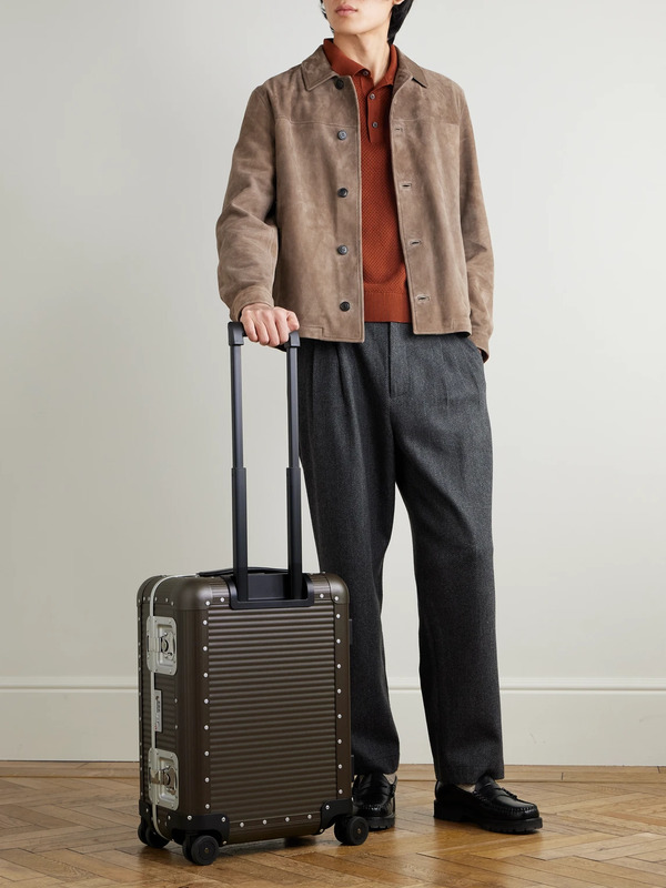  Fpm Milano - Bank Spinner 55cm Rubber-trimmed Aluminum Suitcase - Men - Brown 