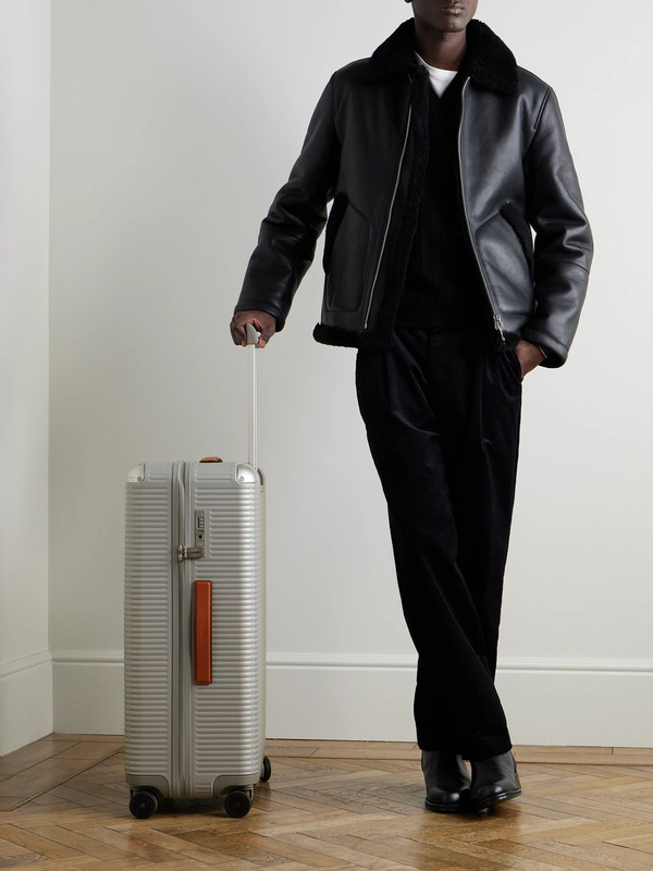  Fpm Milano - Bank Zip Deluxe 76cm Leather-trimmed Polycarbonate Spinner Suitcase - Men - Gray 