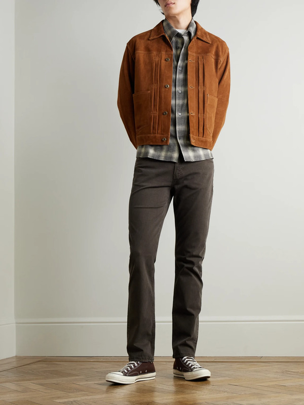  Frame - Checked Brushed-cotton Shirt - Men - Gray - S 