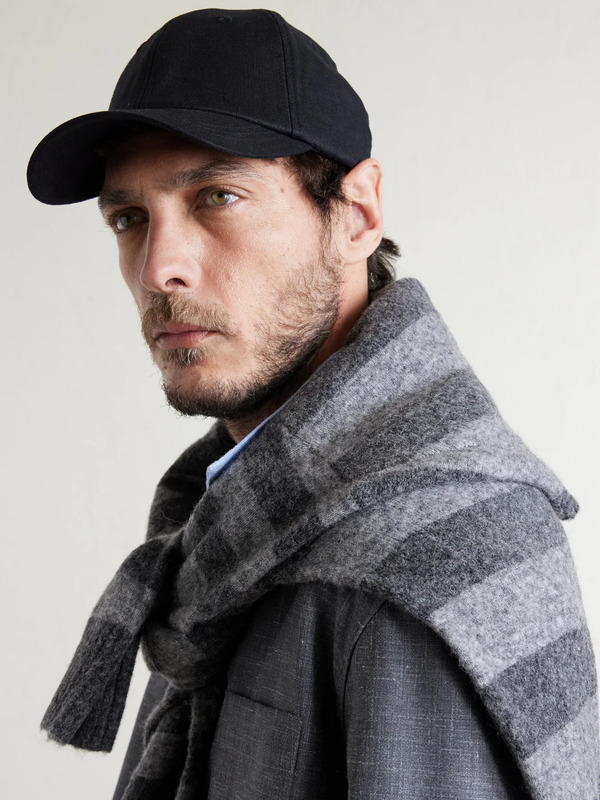  Frescobol Carioca - Fernando Linen Baseball Cap - Men - Black 