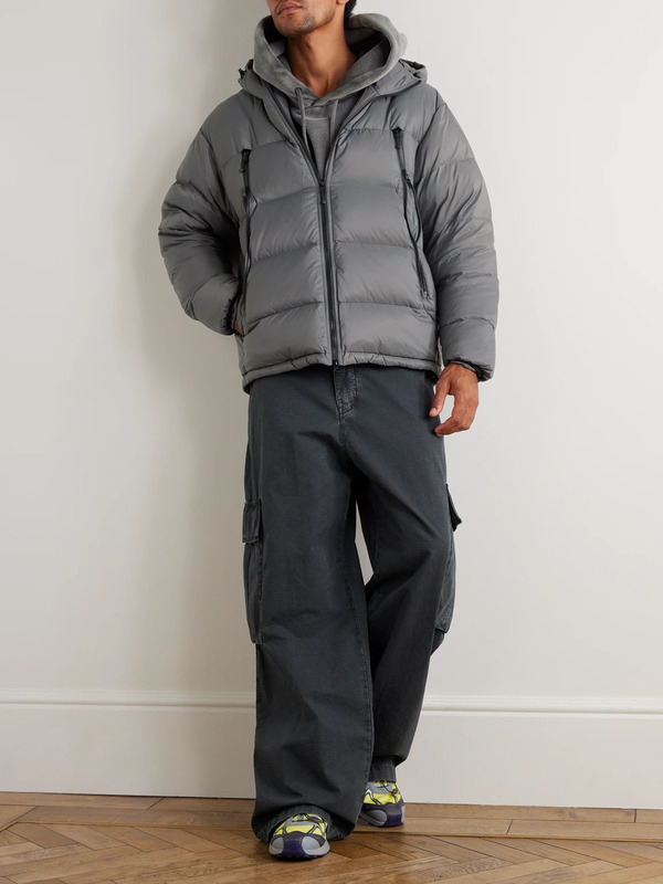  Frizmworks - Altavia Quilted Nylon Hooded Down Jacket - Men - Gray - S 