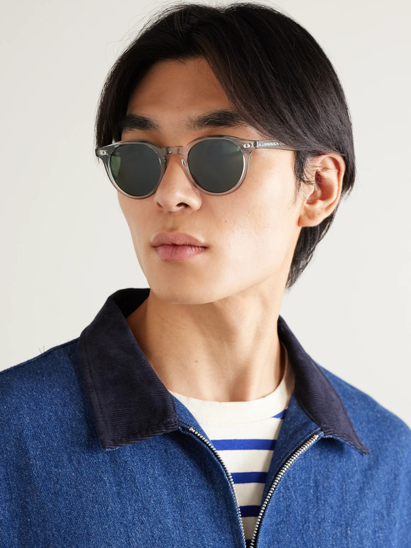  Garrett Leight California Optical - Clune X Round-frame Acetate Sunglasses - Men - Gray 