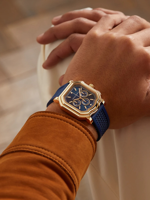  Gerald Charles - Maestro 3.0 Automatic Chronograph 39mm 18-karat Rose Gold And Rubber Watch, Ref. No. Gc3.0-rg-01 - Men - Blue 