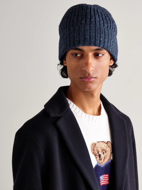  Hartford - Ribbed Wool-blend Beanie - Men - Blue 