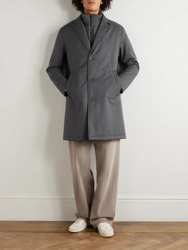  Herno - Shell Coat With Detachable Gilet - Men - Gray - It 50 