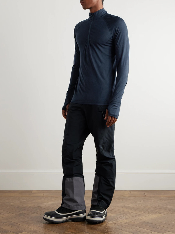  Houdini - Desoli Solid Merino™ Half-zip Ski Base Layer - Men - Blue - S 