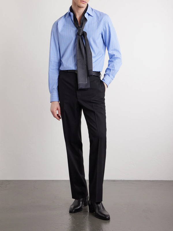  Husbands - Straight-leg Virgin Wool Trousers - Men - Black - Fr 36 