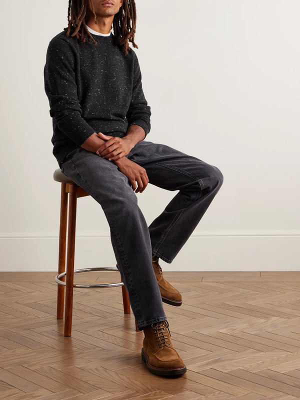  Inis Meáin - Merino Wool And Cashmere-blend Sweater - Men - Gray - M 