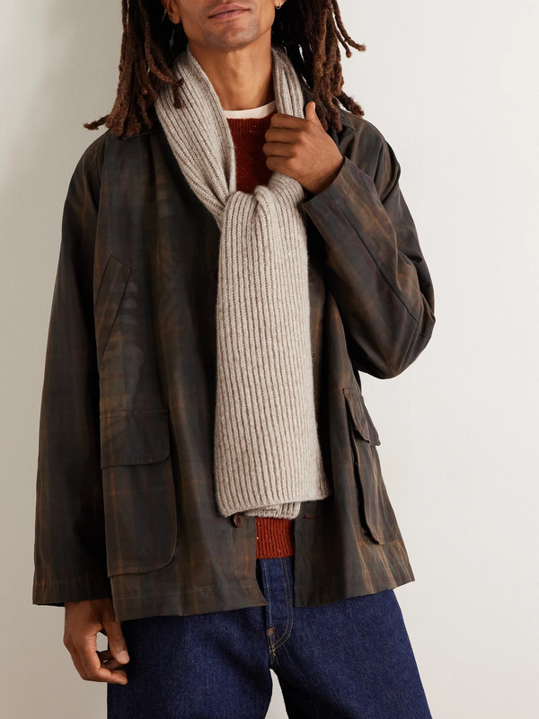  Inis Meáin - Ribbed Cashmere Scarf - Men - Neutrals 