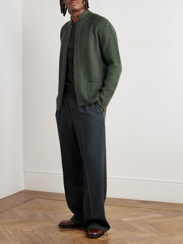  Inis Meáin - Wool And Linen-blend Cardigan - Men - Green - M 